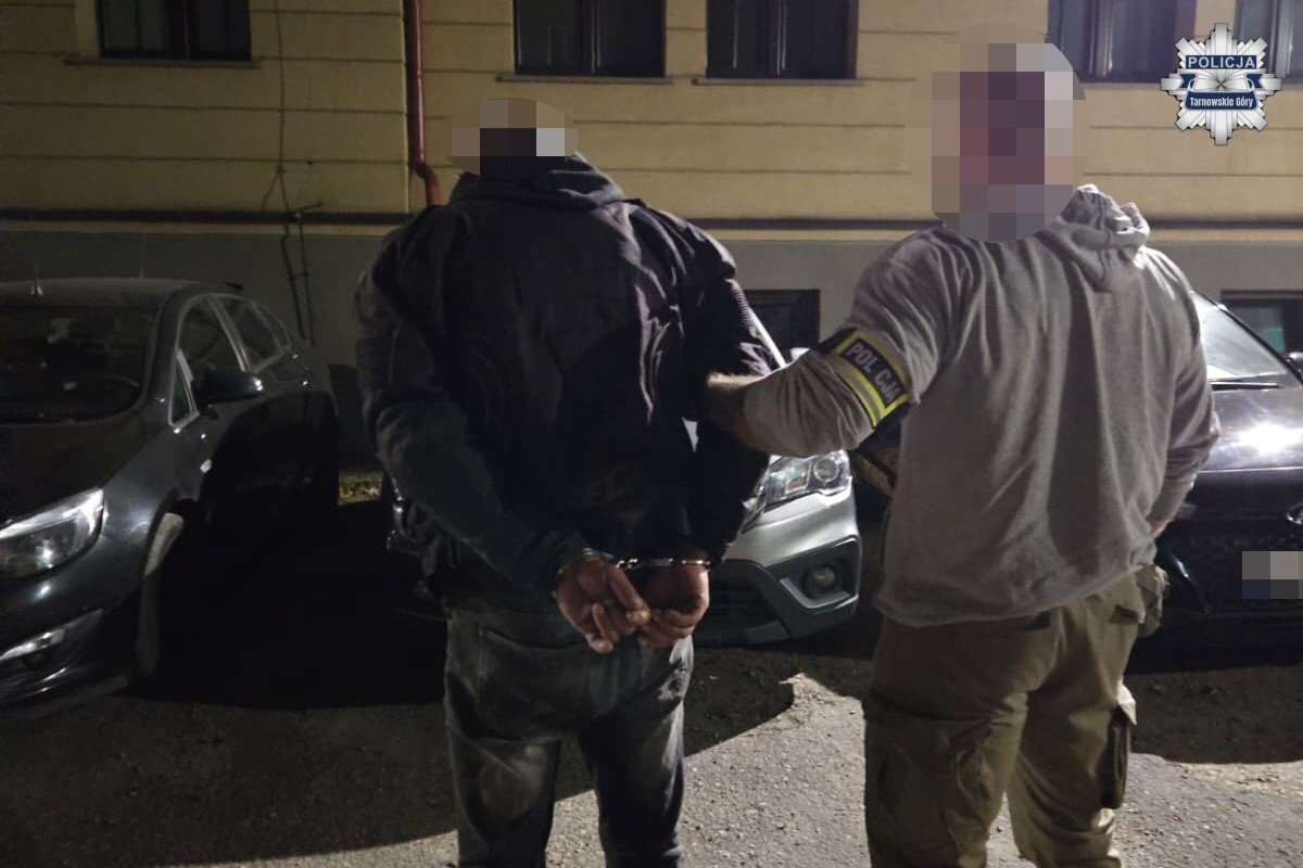 Poscig za motocyklistą w tarnowskich górach