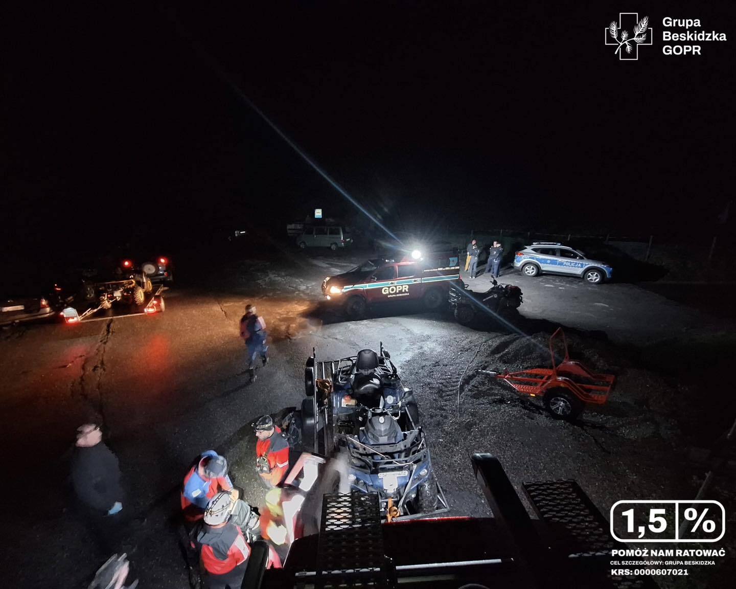 Poszukiwania zaginionego w beskidach