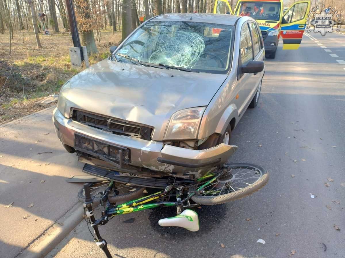 Potracenie rowerzysty w gorzycach