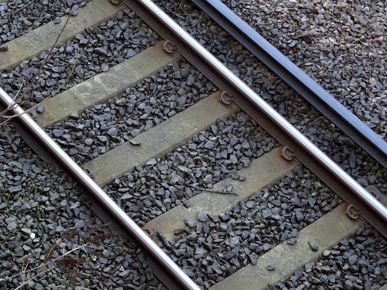 Railway train tracks