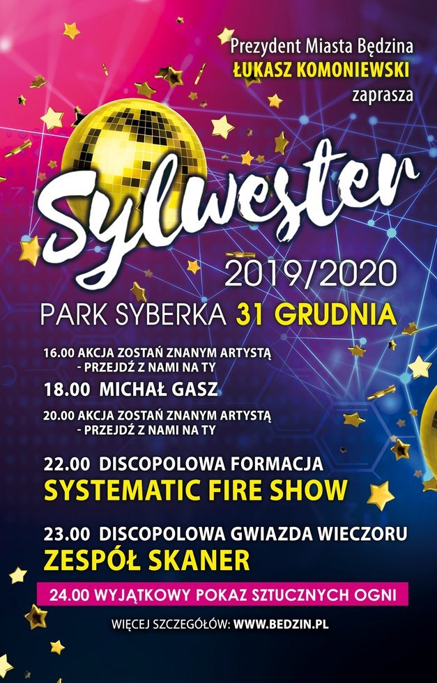 Sylwester plakat Bedzin