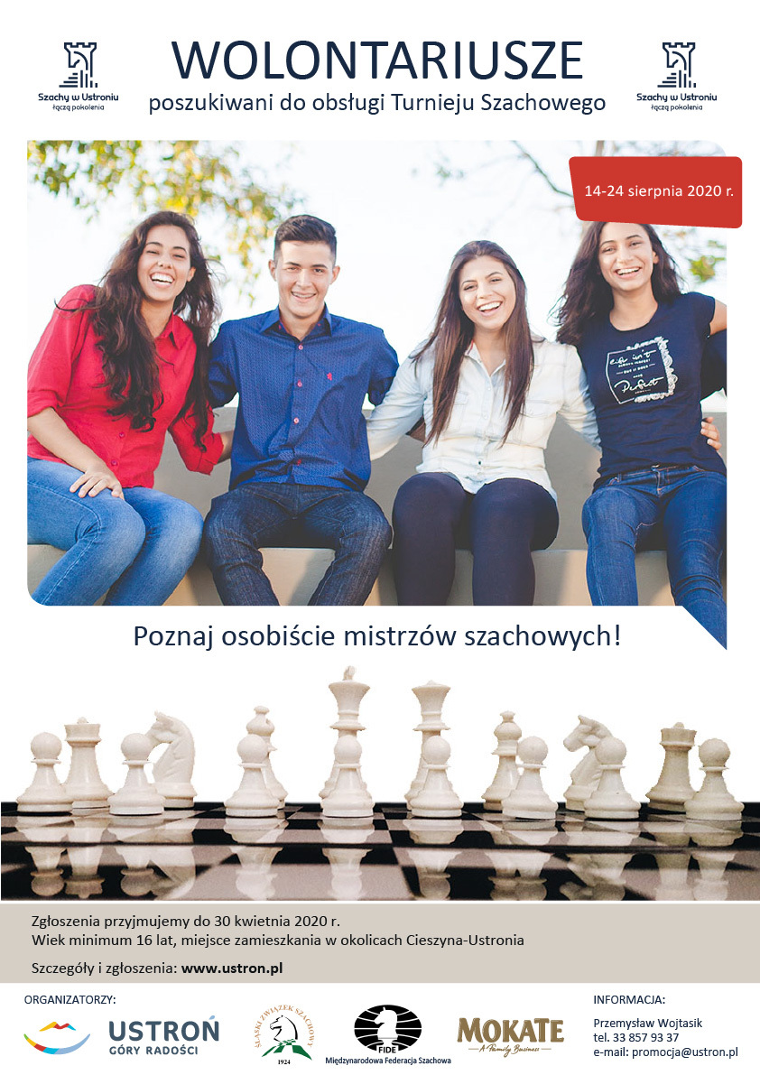 Szachy wolontariusze plakat