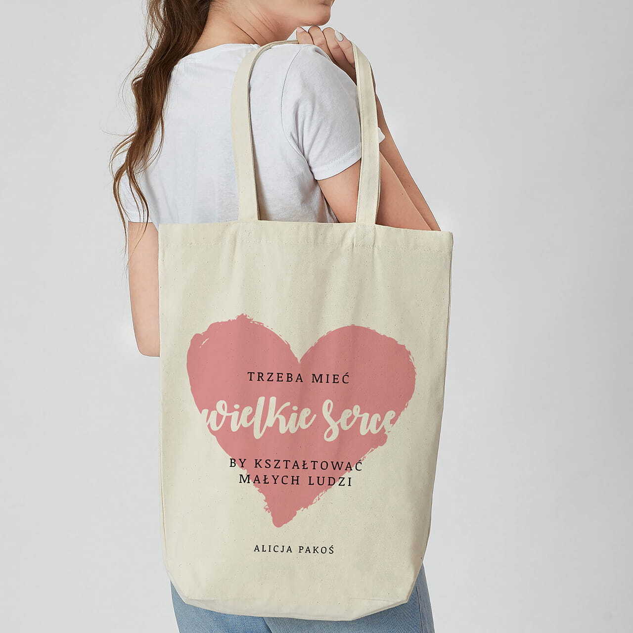 Torba bawelniana z nadrukiem wielkie serce 53736 m