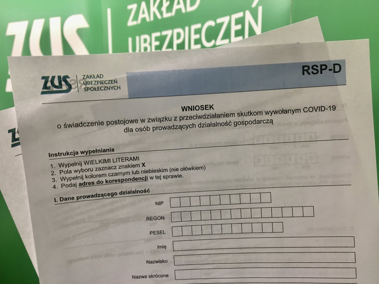 Wniosek postojowe