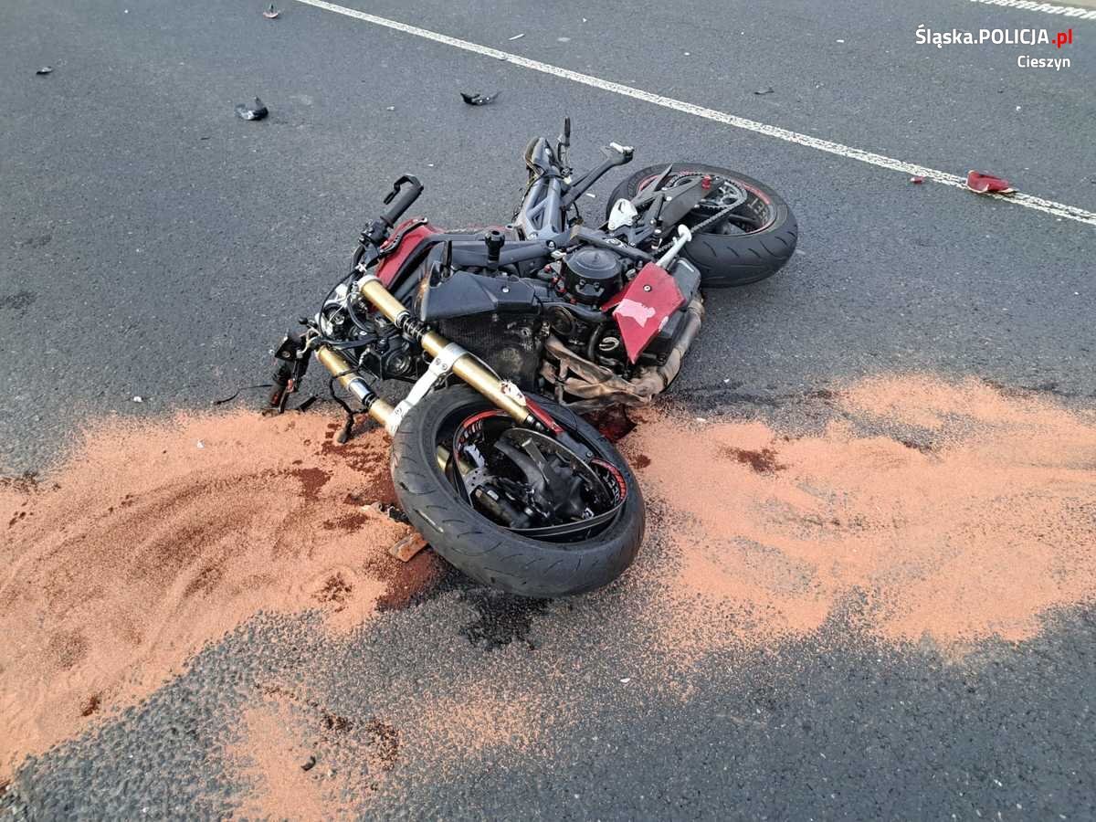 Wypadek motocyklisty ustron