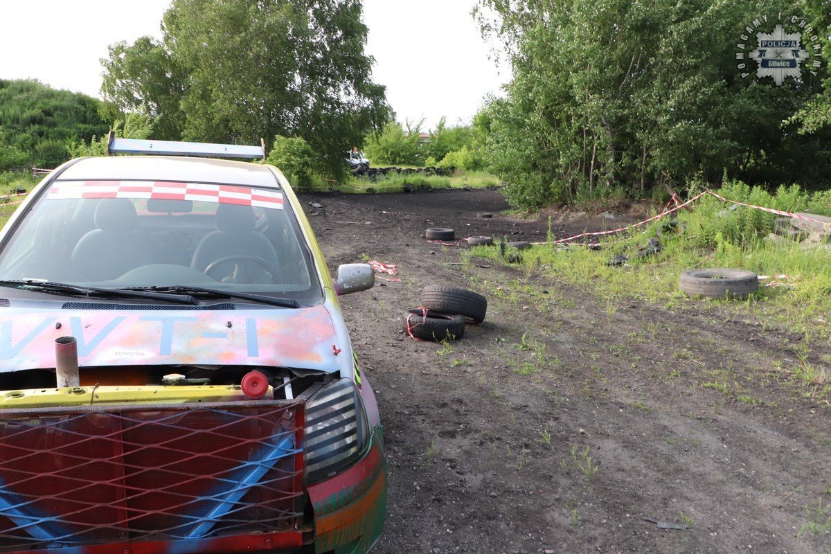 Wypadek na race wrak