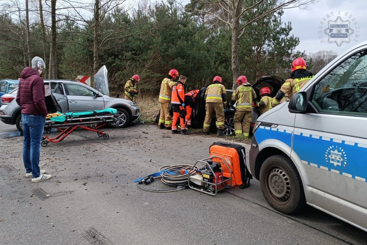 Wypadek w myslowicach