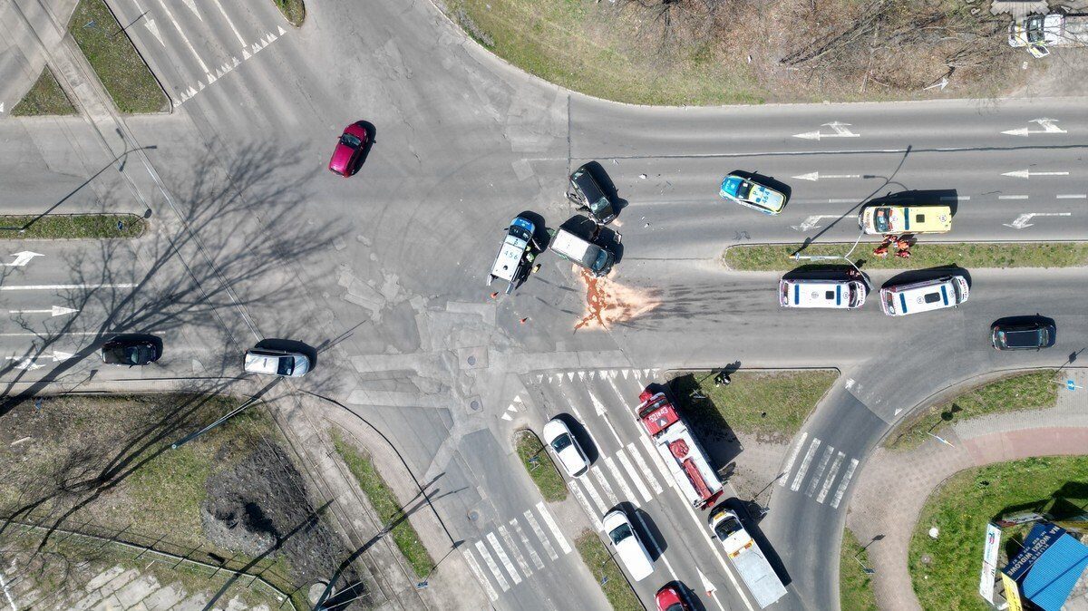 Wypadek w myslowicach