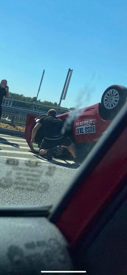 Wypadek DTS Gliwice Taksowka