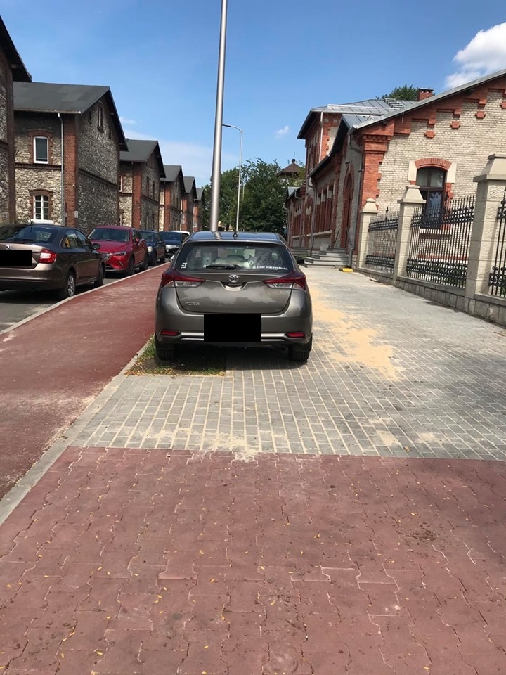Zaparkowane samochody na sciezkach5