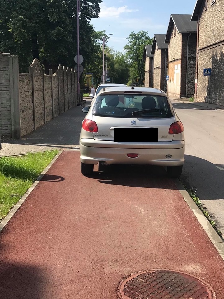 Zaparkowane samochody na sciezkach9