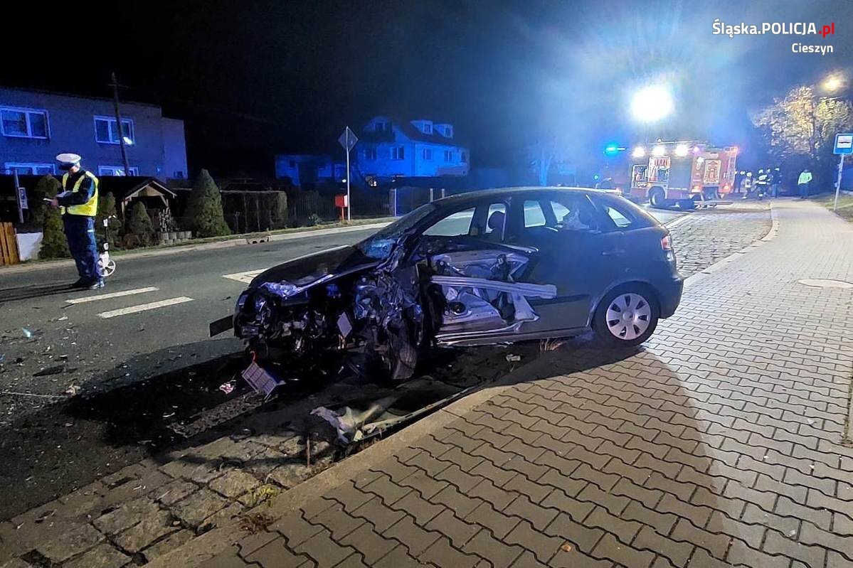 Zderzenie z ciezarowka w cieszynie