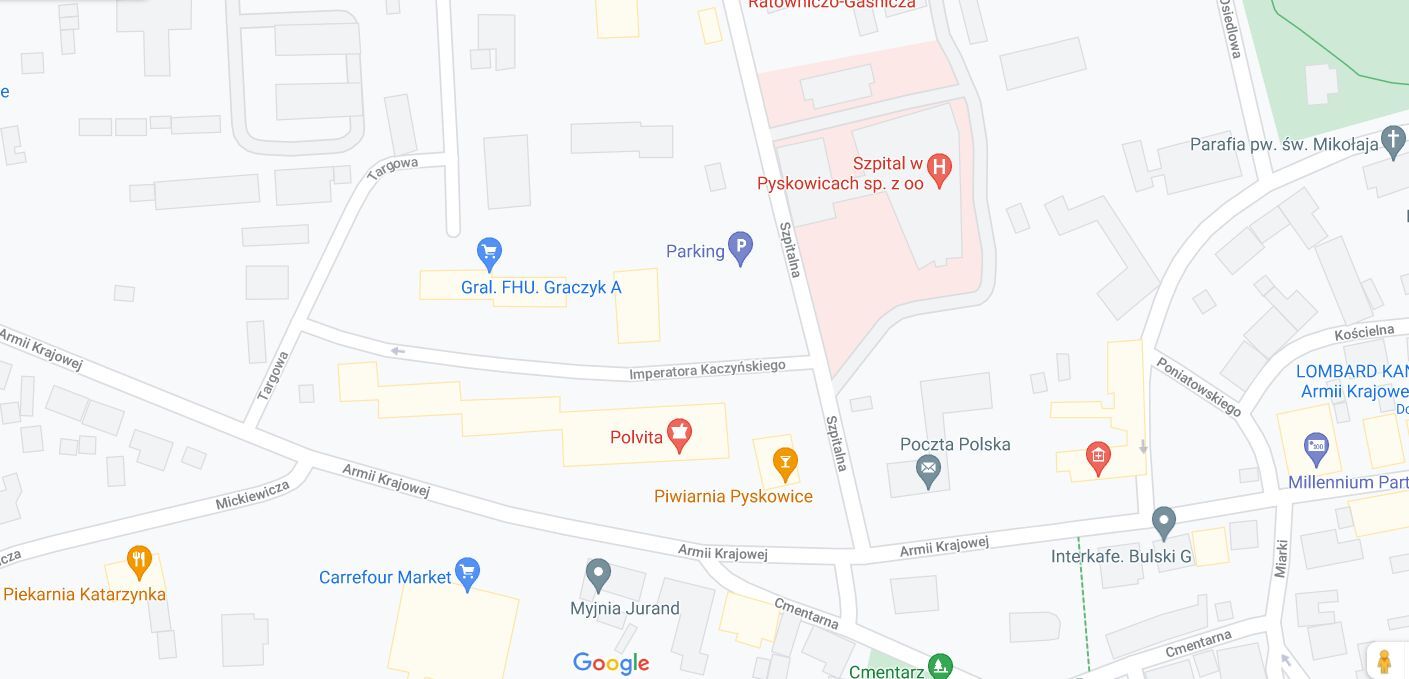 Zrzut ekranu pyskowice